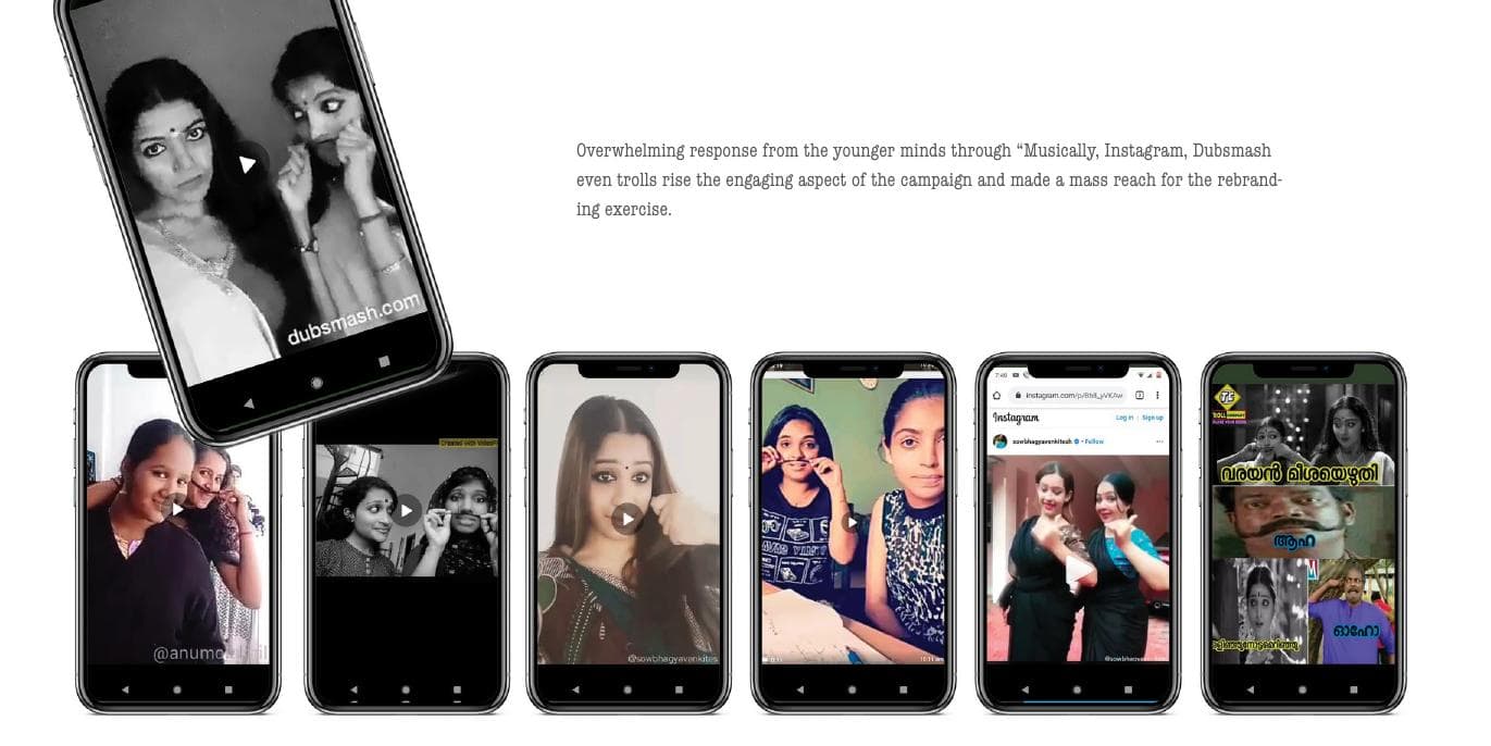 Instagram and social reactions to the campaign across younger audiences.